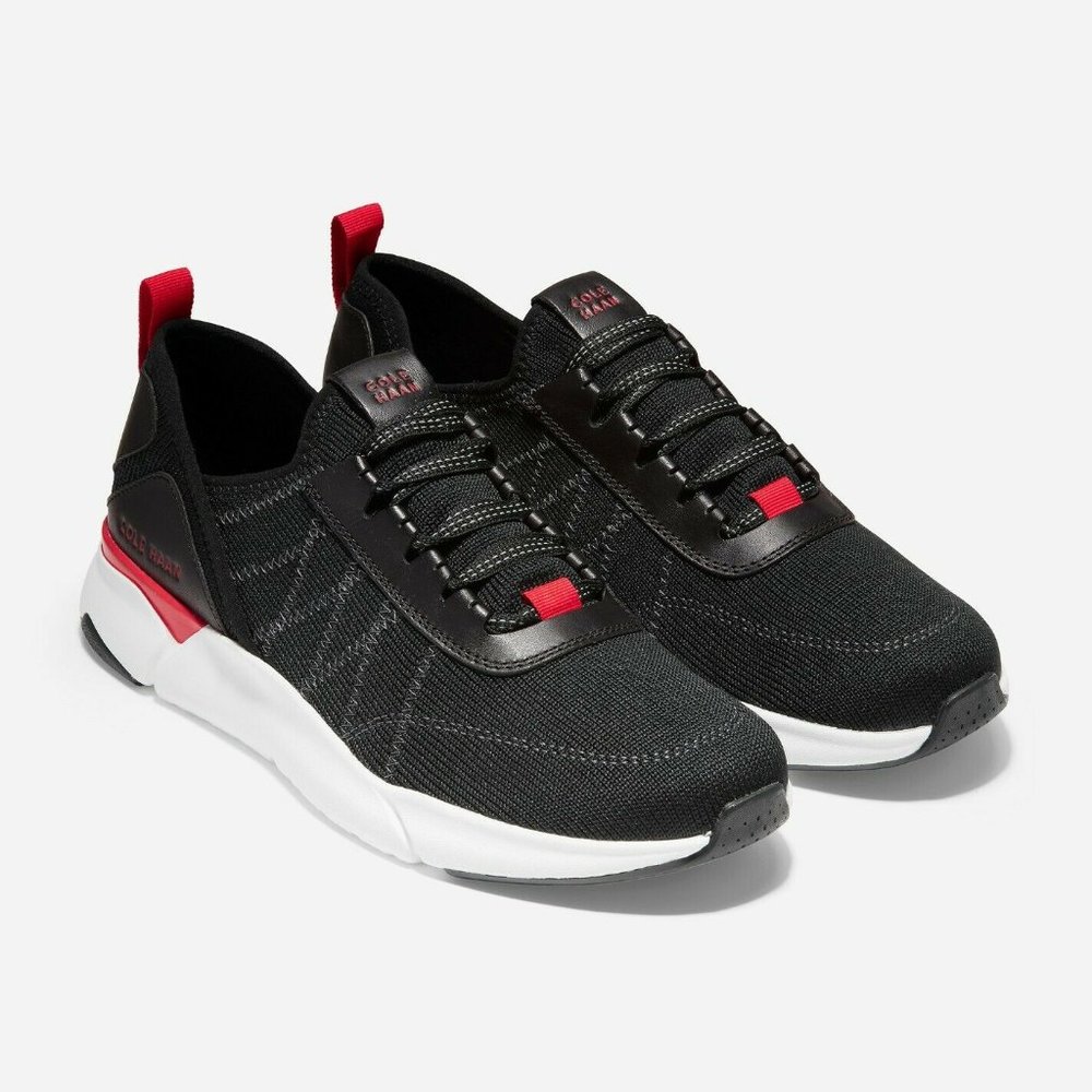 Cole Haan Men's GrandSport Black Knit & Leather Fashion Sneaker 11.5m - NIB
